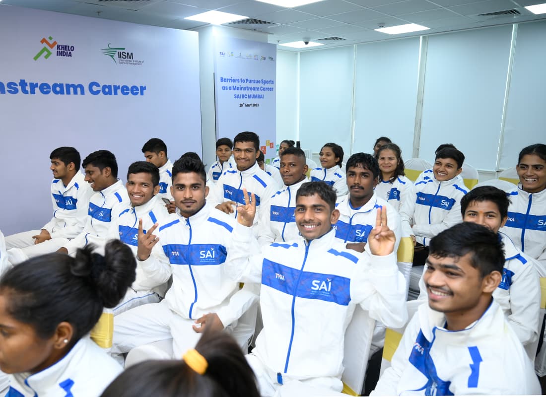 Young Athletes & Students giving smile towards camera.