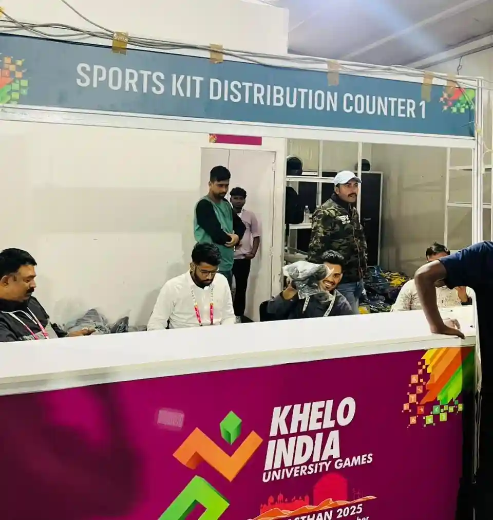 IISM Students working at Khelo India Rajasthan 2025