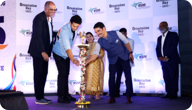 IISM Guests lighting the lamp