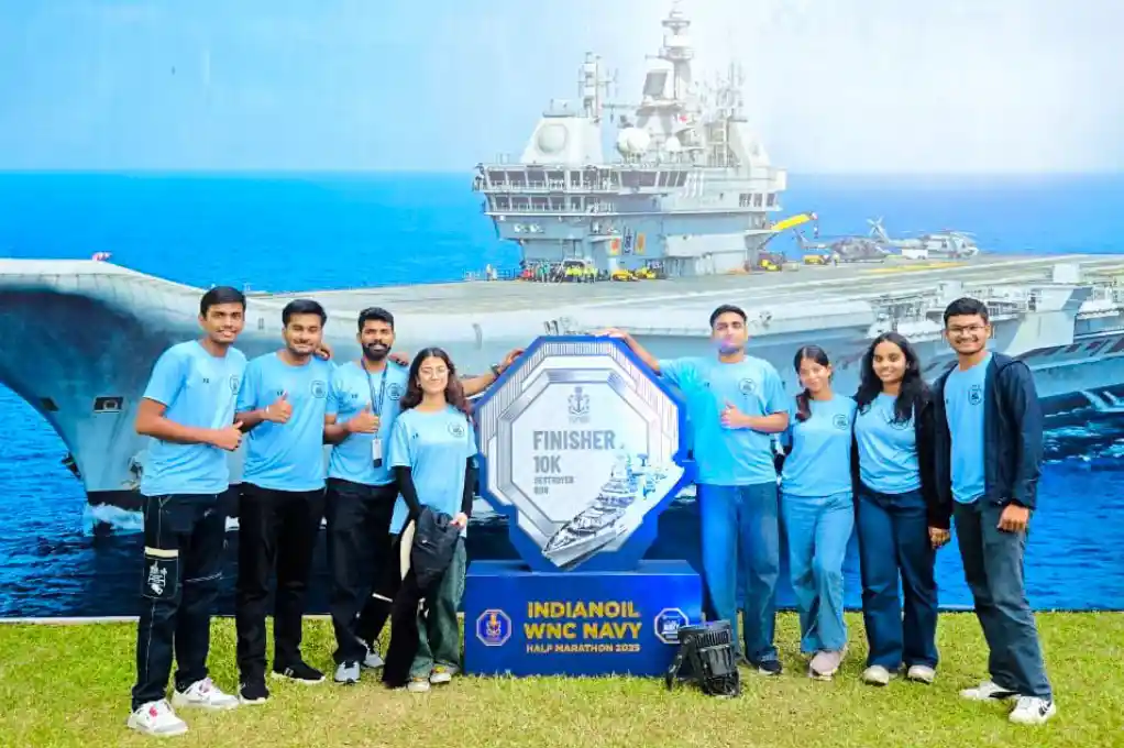 Our Students Volunteering at WNC Navy Half Marathon Mumbai