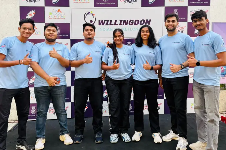 Students volunteered at Willingdon sports club mumbai