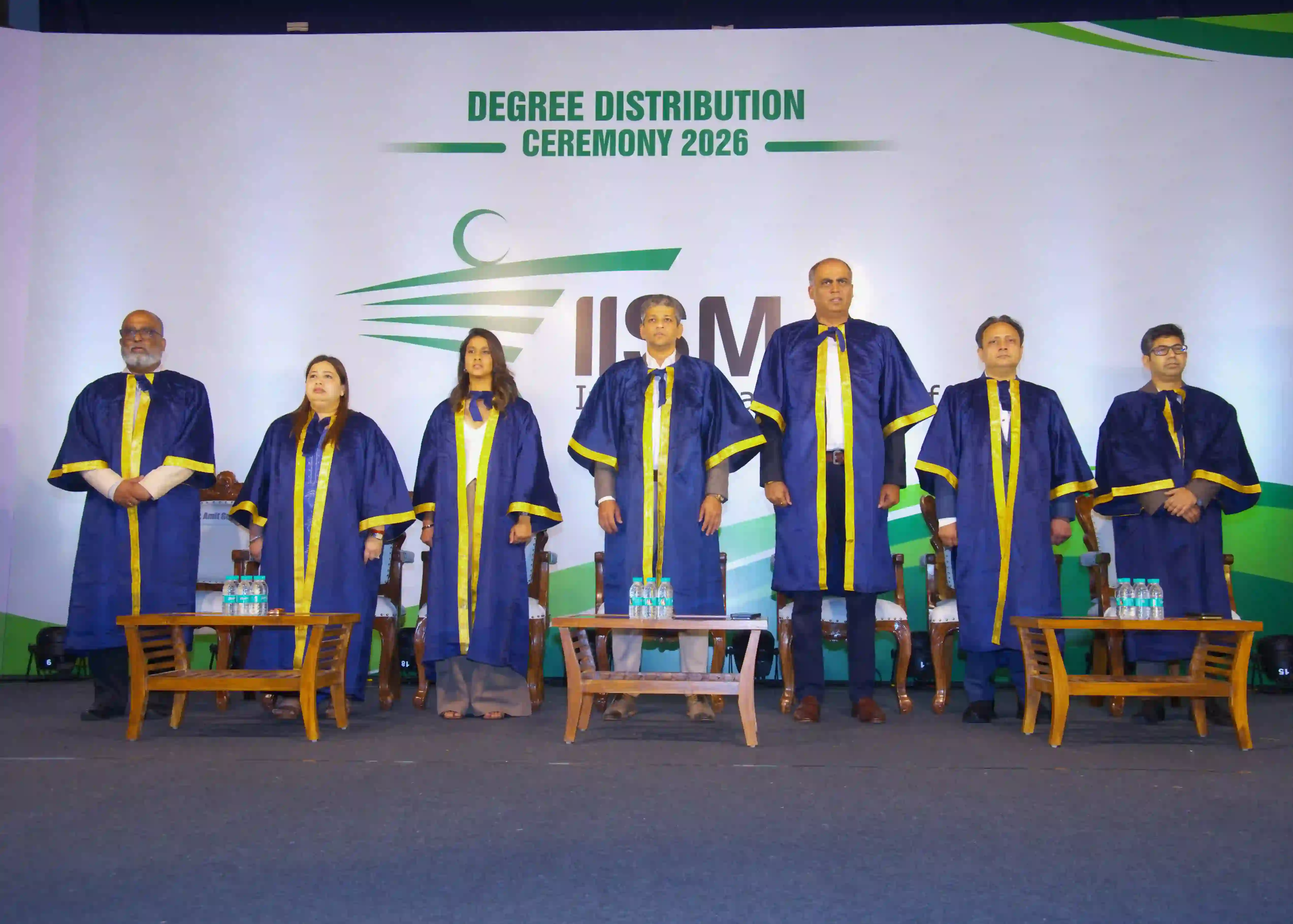 IISM Chief Guests and Dignitaries standing for the National Anthem