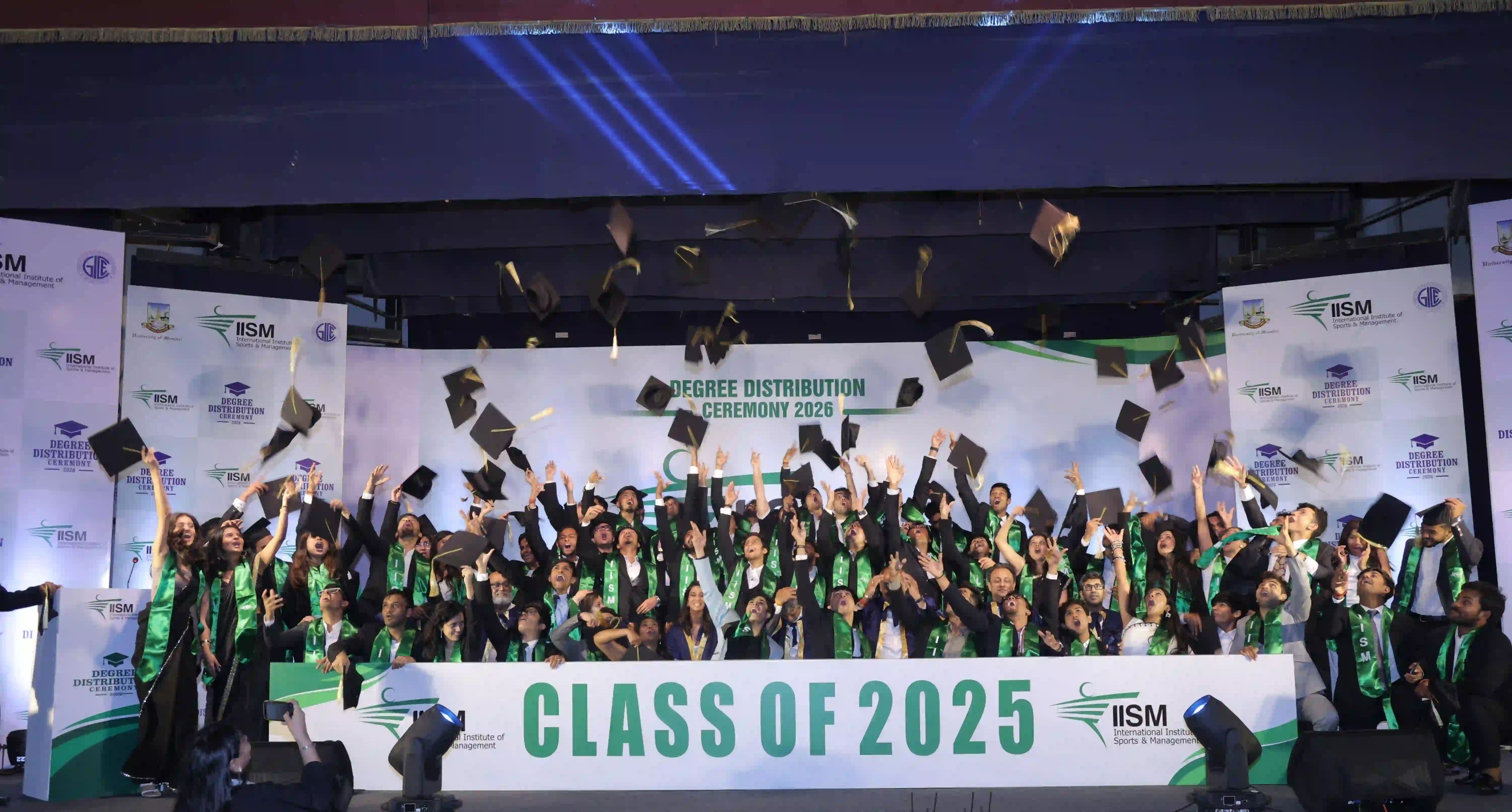IISM Passed out students Doing Cap Toss