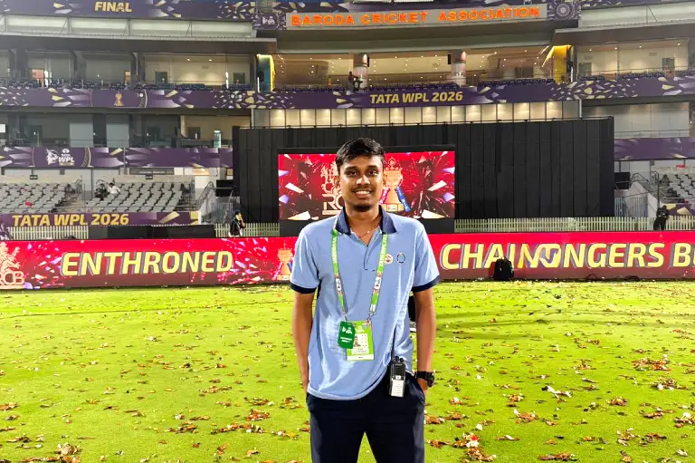Worked as Cricket Operations & Admin Intern at Baroda Cricket Association, Vadodara, Gujarat for TATA WPL 2026