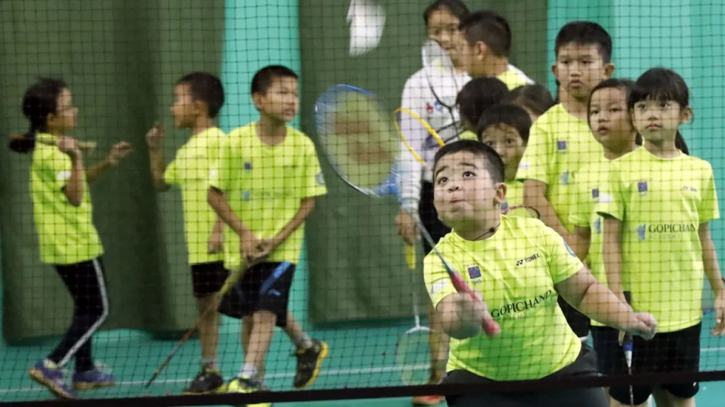 Mizoram kids playing badminton